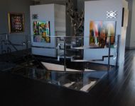 Custom Steel Industrial Modern Staircase - Top