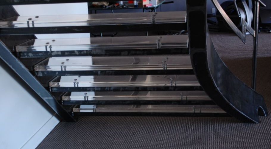 Custom Steel Industrial Modern Staircase